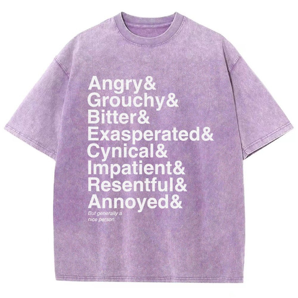 Generally A Nice Person Vintage Distressed T-shirt