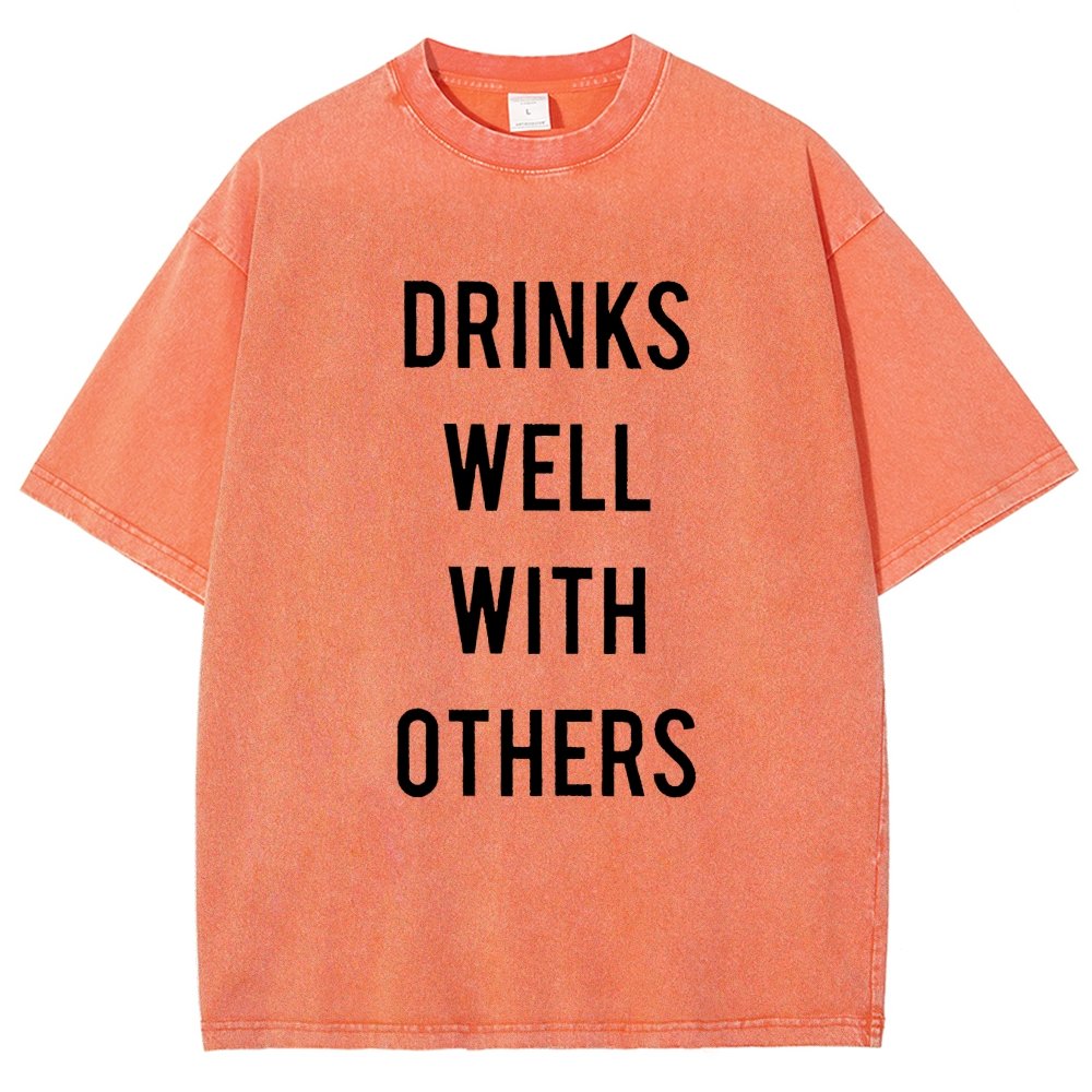 Drinks Well With Others Vintage Distressed T-shirt