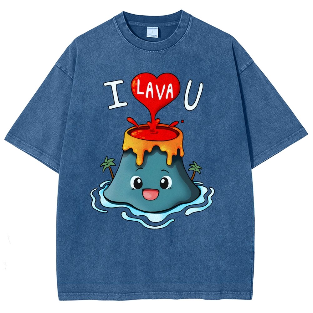 Valentine's Day.I Lava You Vintage Distressed T-shirt