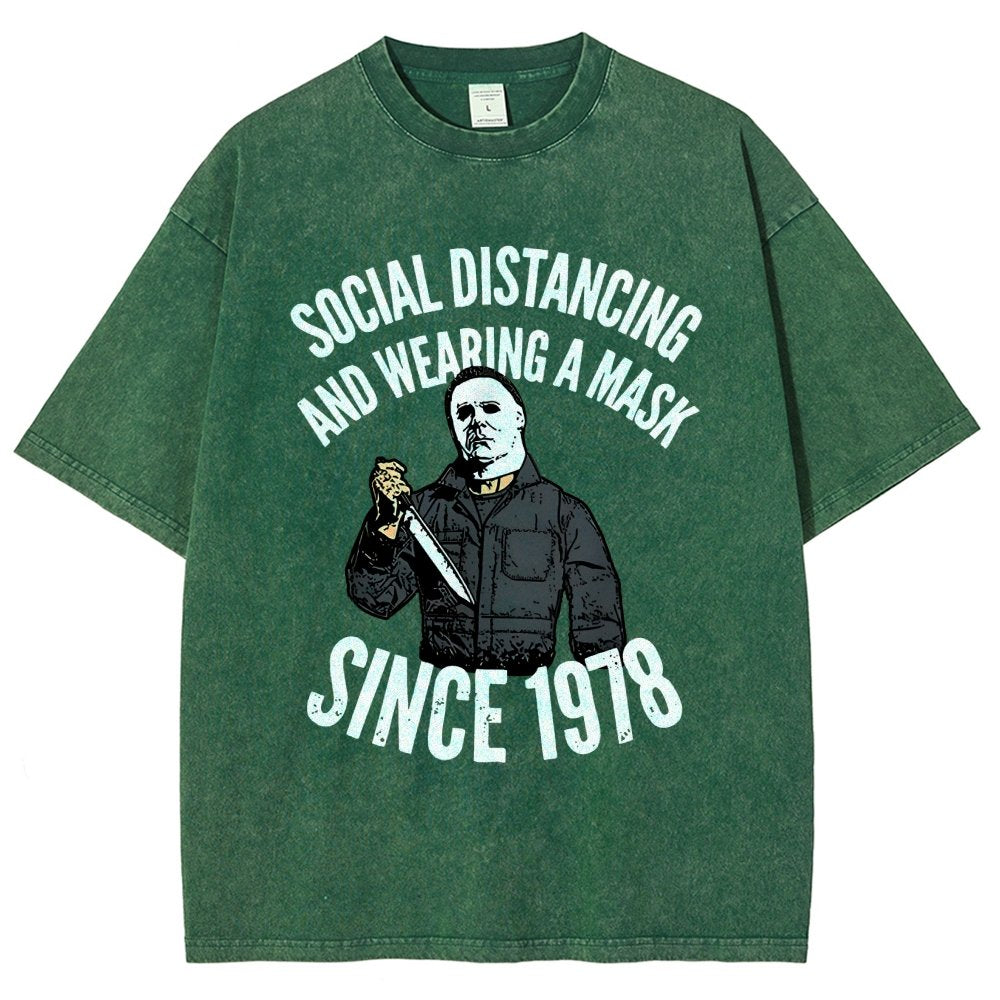 Maintain Social Distance Vintage Distressed T-shirt