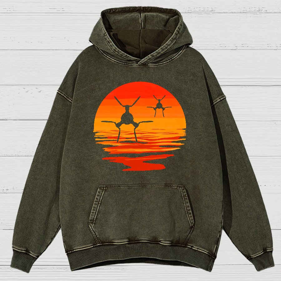 Space Defender Vintage Distressed Hoodie