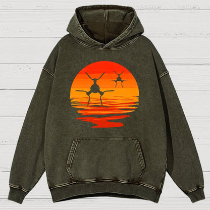 Space Defender Vintage Distressed Hoodie