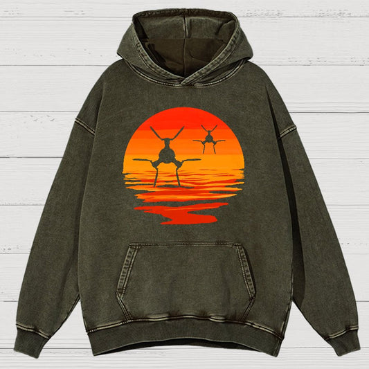 Space Defender Vintage Distressed Hoodie