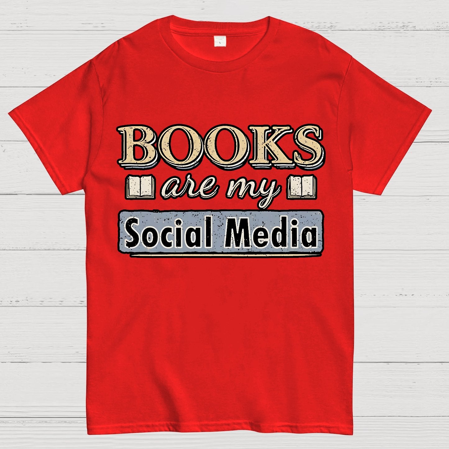 Books Are My Social Media Geek T-Shirt