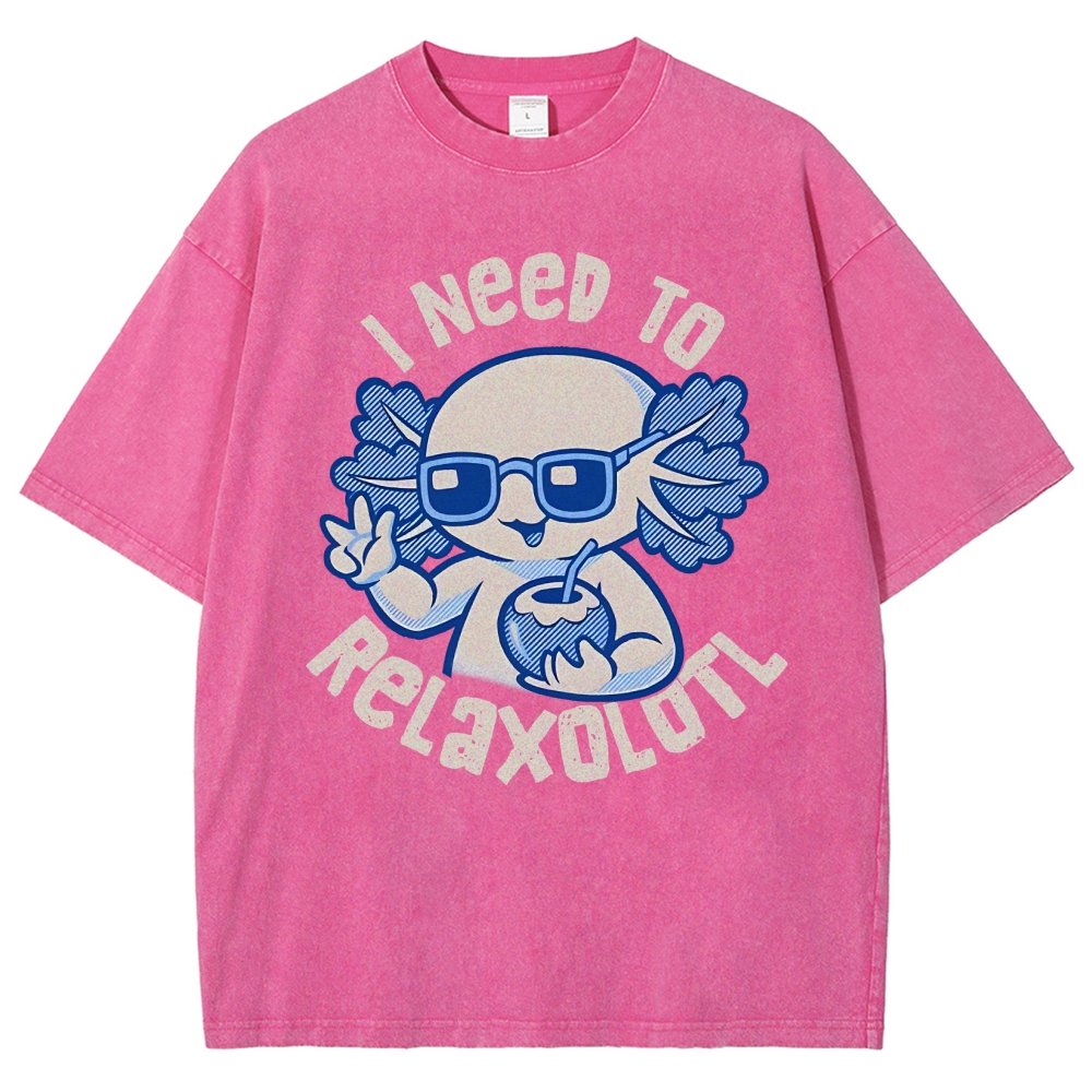 I Need To Relaxolotl Vintage Distressed T-shirt
