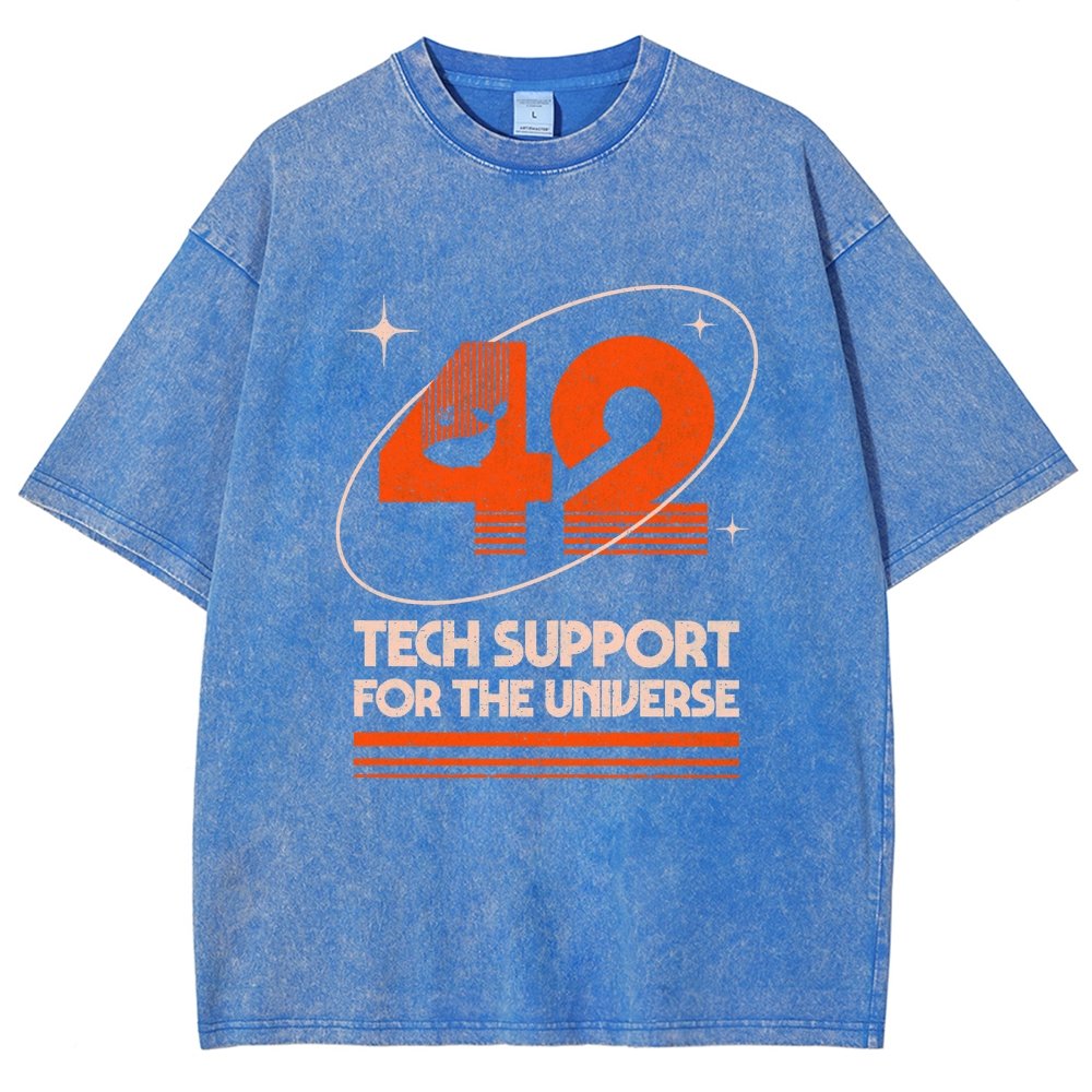 42 - Tech Support For The Universe Vintage Distressed T-shirt