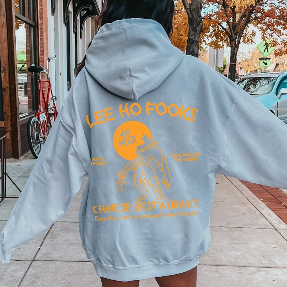 Lee Ho Fooks Chinese Restaurant Printed Back Unisex Cotton Hoodie