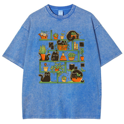 Kitten Garden Vintage Distressed T-shirt