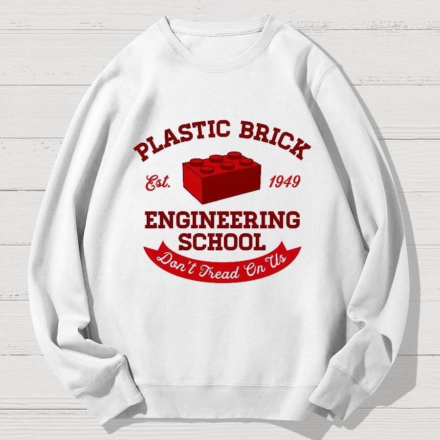 Plastic Building Bricks Engineering School Geek Cotton Sweatshirt