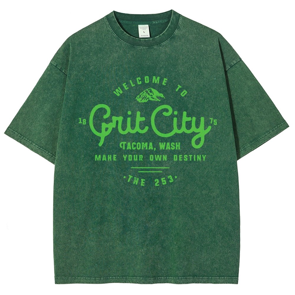 Grit City Tacoma Washington Vintage Distressed T-shirt
