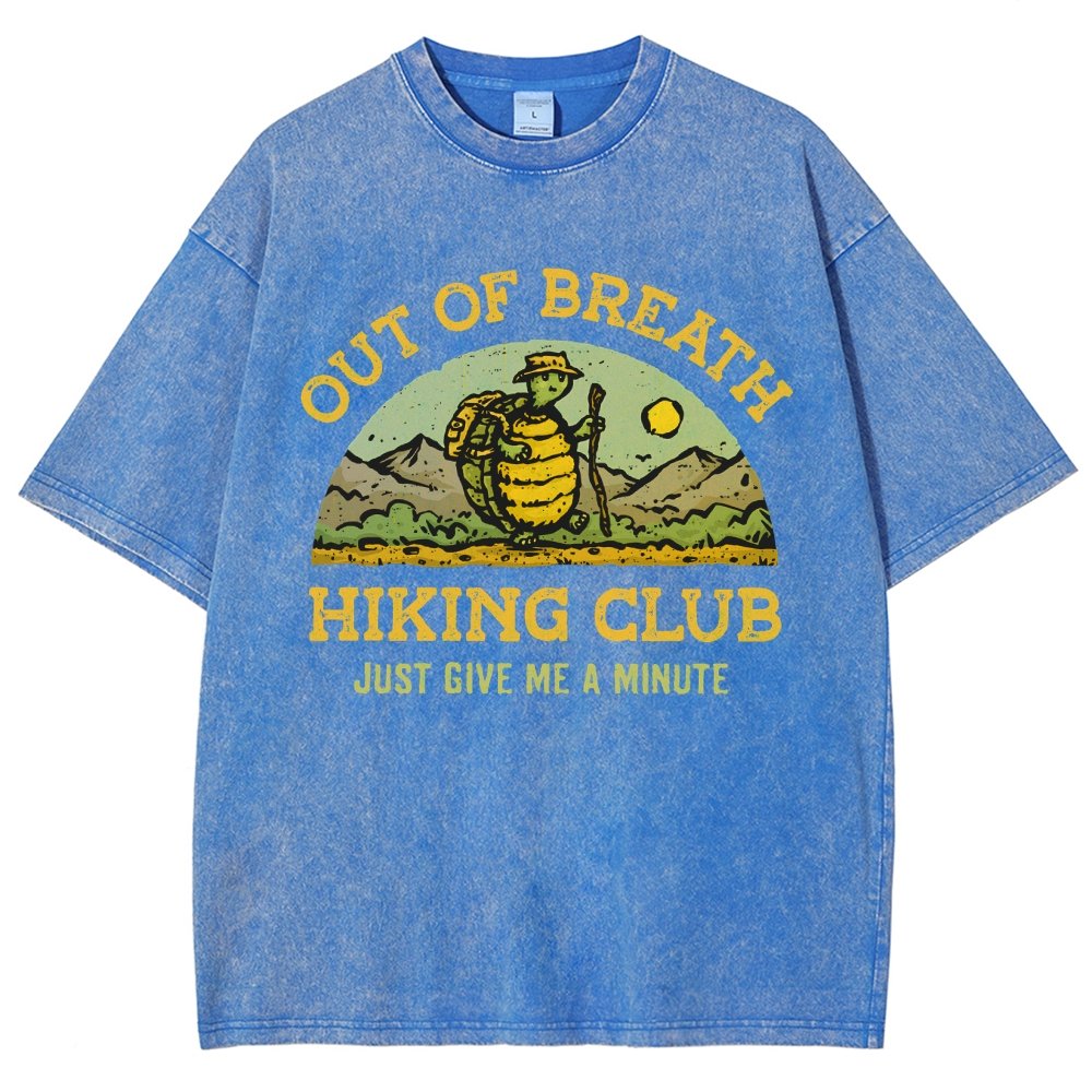 Out Of Breath Hiking Club Vintage Distressed T-shirt