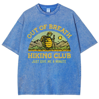 Out Of Breath Hiking Club Vintage Distressed T-shirt