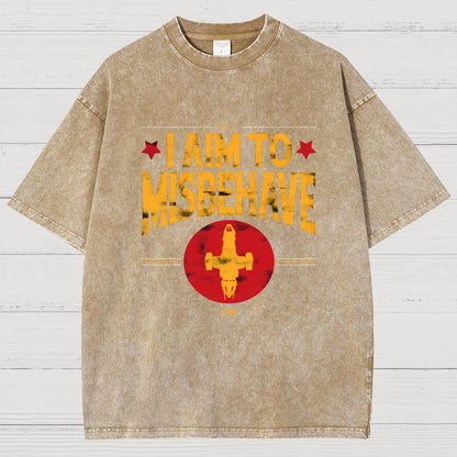 I Aim To Misbehave Vintage Distressed T-shirt