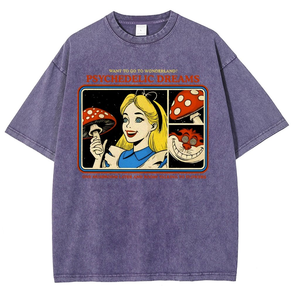 Psychedelic Dreams Vintage Distressed T-shirt