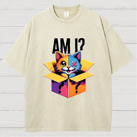 Schrodinger's Cat Shirt, Am I Vintage Distressed T-shirt
