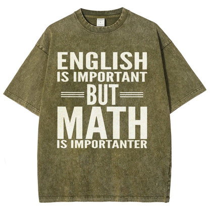 English is important but Math is importanter Vintage Distressed T-shirt