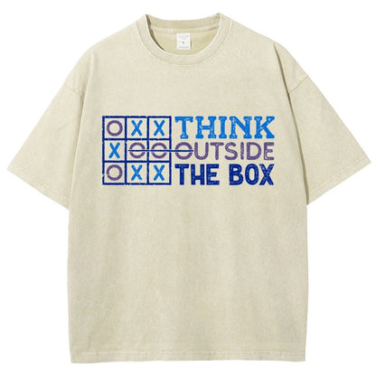 Thinking Outside The Box Vintage Distressed T-shirt