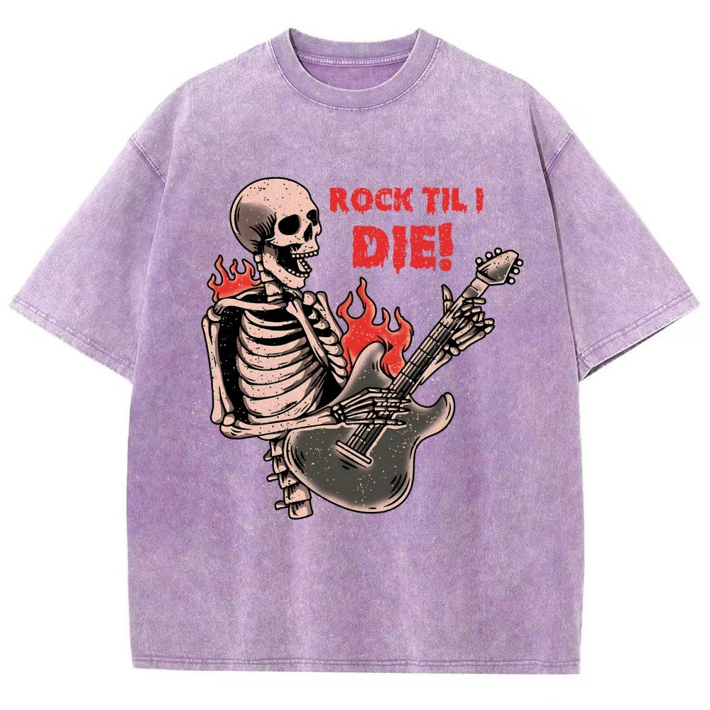 Rock Til I Die Vintage Distressed T-shirt