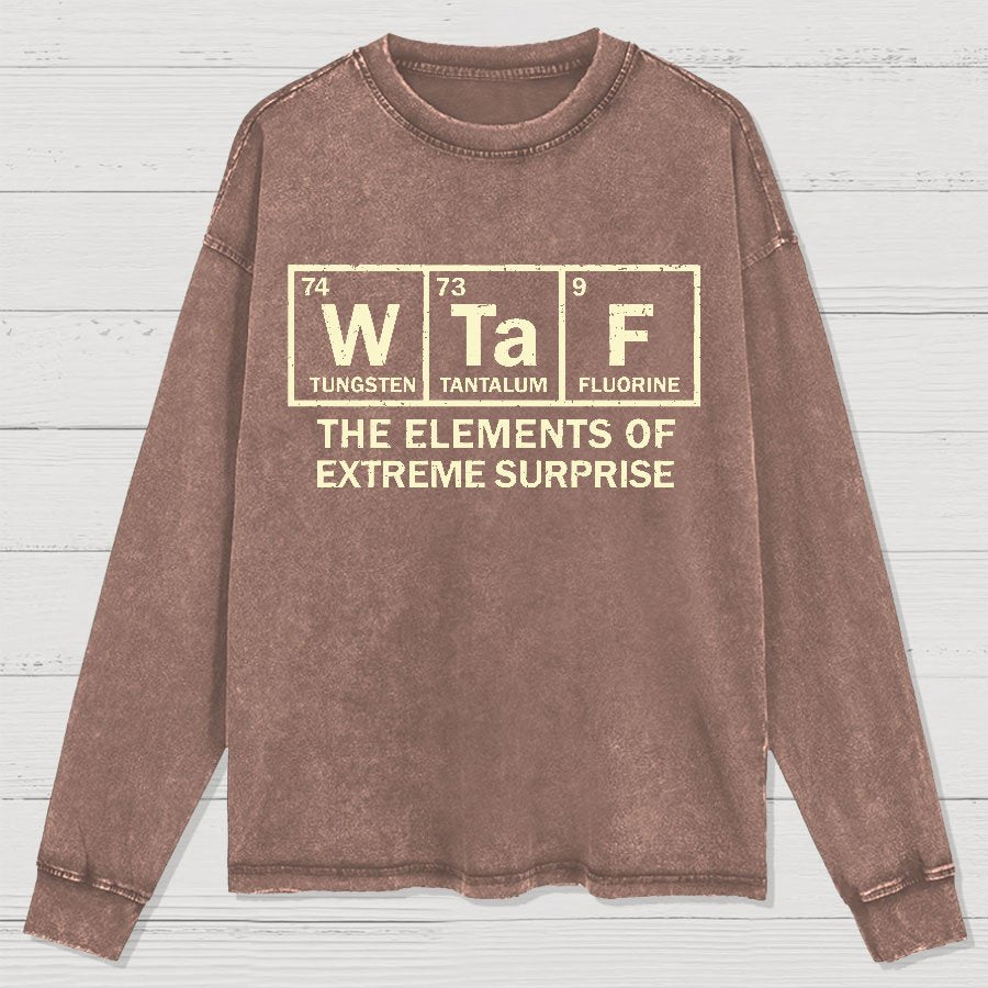 The Extreme Element of Surprise Geeky Washed Long Sleeve Tee