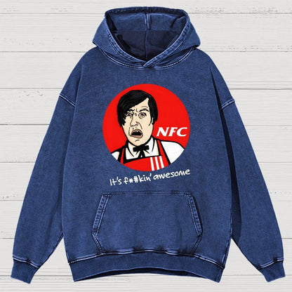 Not Fried Chicken Vintage Distressed Hoodie
