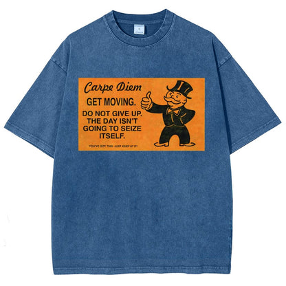 Carpe Diem Card Vintage Distressed T-shirt