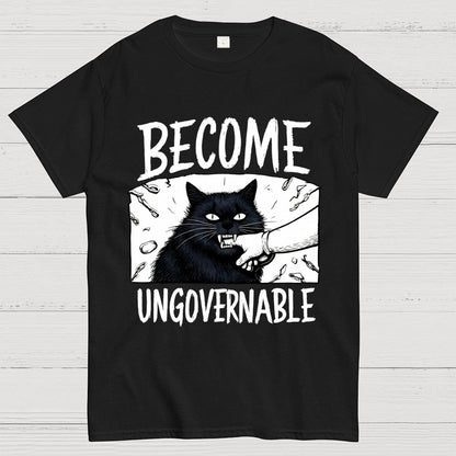Cat Biting Arm Geek T-Shirt