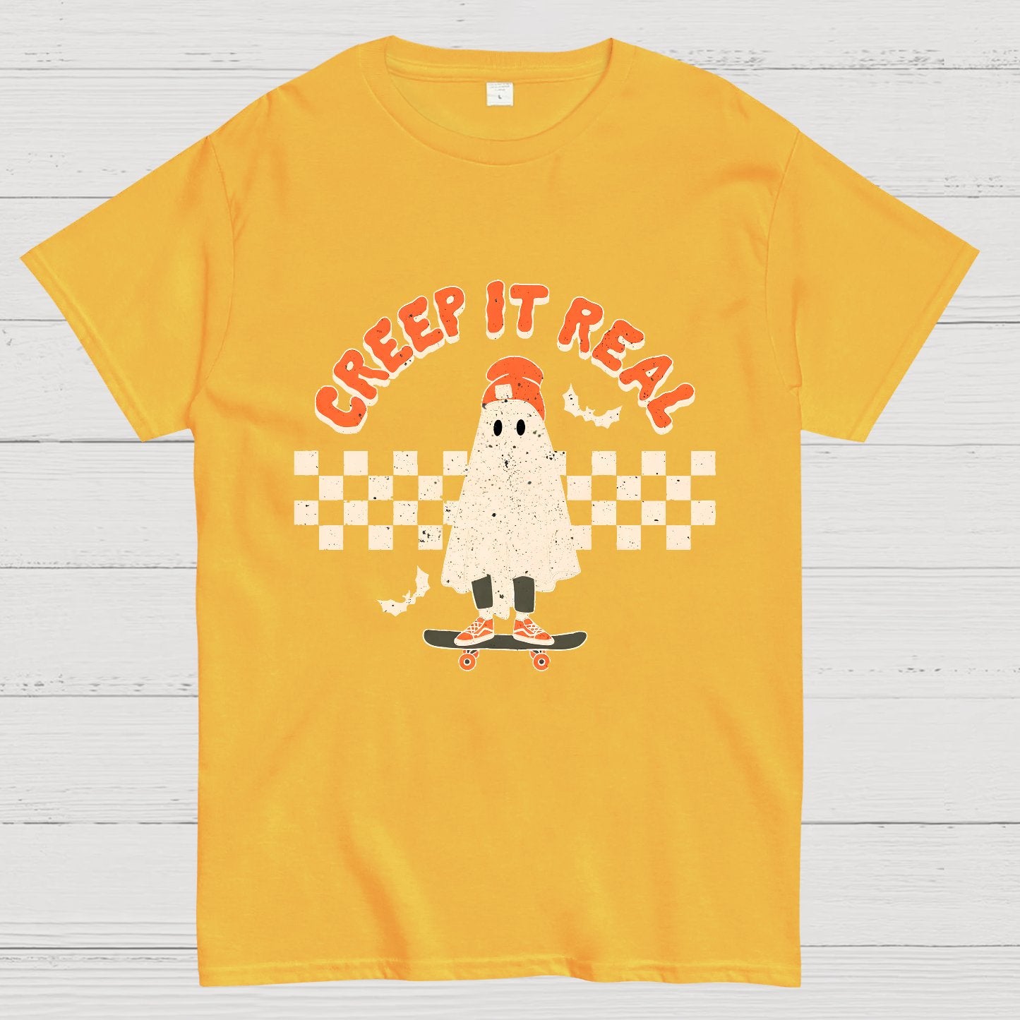 Creep it Real Vintage Ghost Halloween Geeky T-Shirt