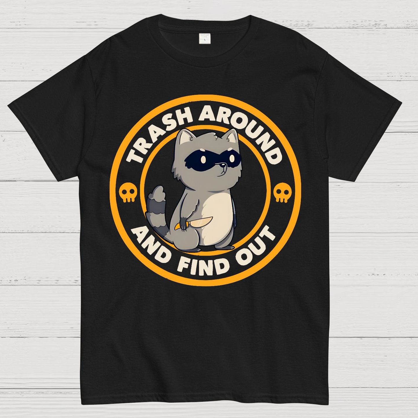 Trash Around Raccoon Geek T-Shirt