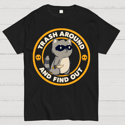 Trash Around Raccoon Geek T-Shirt