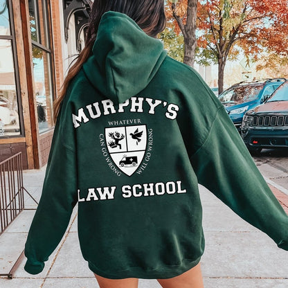 Murphy's Law School  Academic Printed Back Unisex Cotton Hoodie