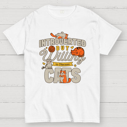 Willing to Discuss Cats Geek T-Shirt
