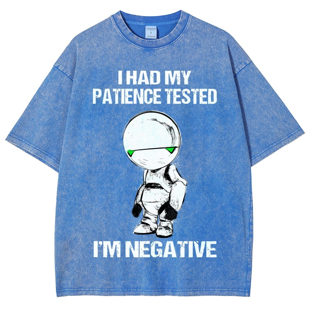 I Had My Patience Tested I'm Negative Vintage Distressed T-shirt