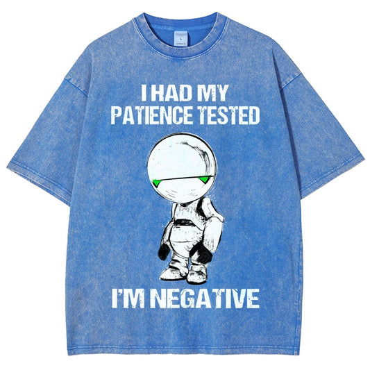 I Had My Patience Tested I'm Negative Vintage Distressed T-shirt