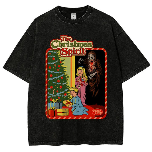 The Christmas Spirit Vintage Distressed T-shirt
