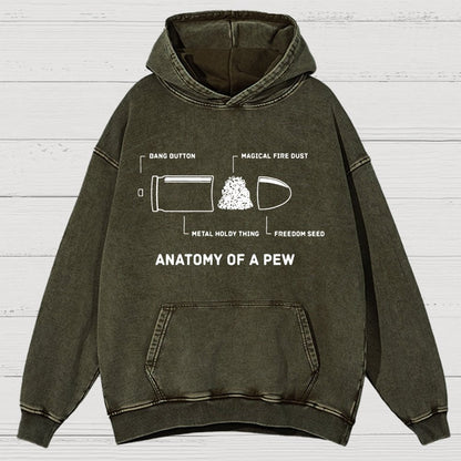 Anatomy Of A Pew Vintage Distressed Hoodie