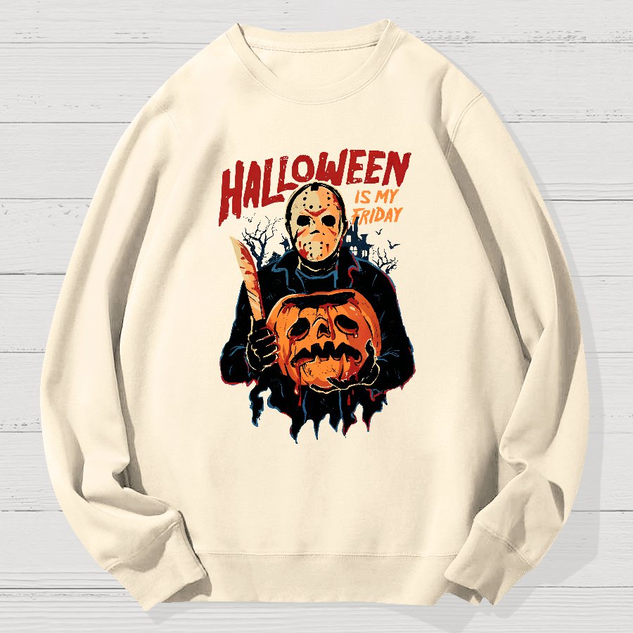 Halloween Is My Friday Geek Cotton Sweatshirt