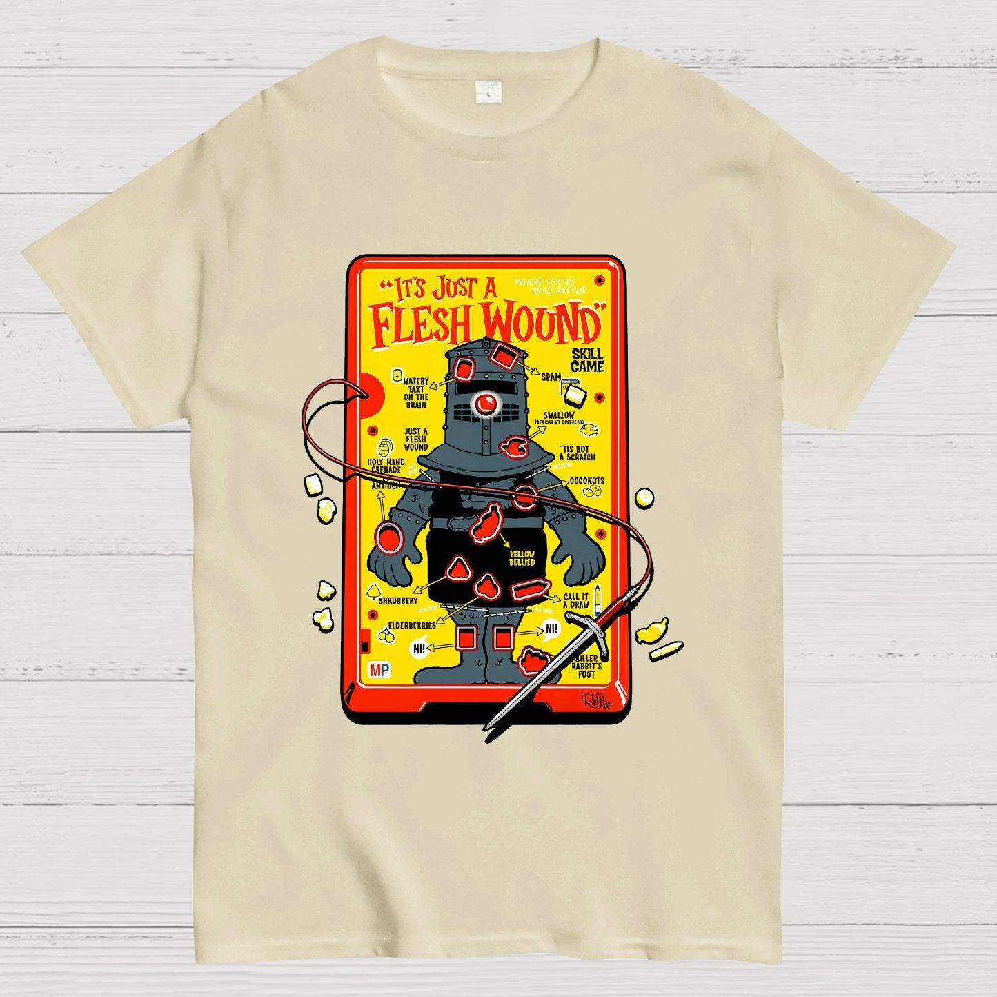Flesh Wound Skill Game Nerdy T-Shirt
