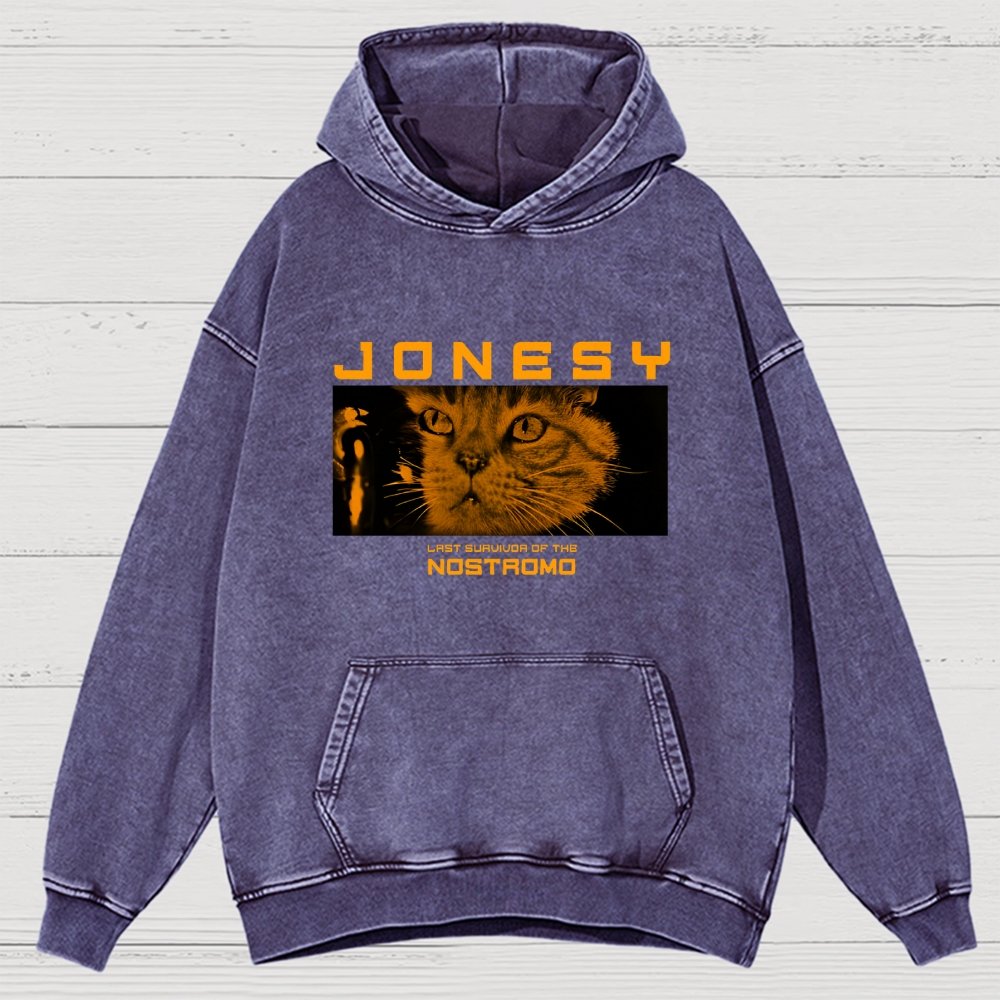 Jonesy Nostrocat Space Survivor Vintage Distressed Hoodie