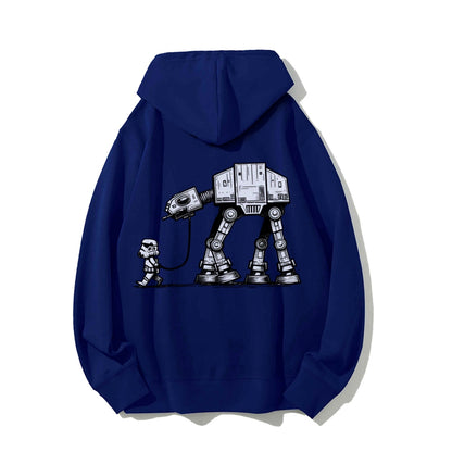 Galactic Robot Dog - Planetary Skirmishes Printed Back Unisex Cotton Hoodie