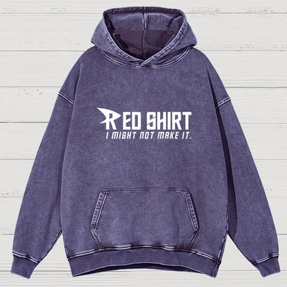 Red Shirt Vintage Distressed Hoodie