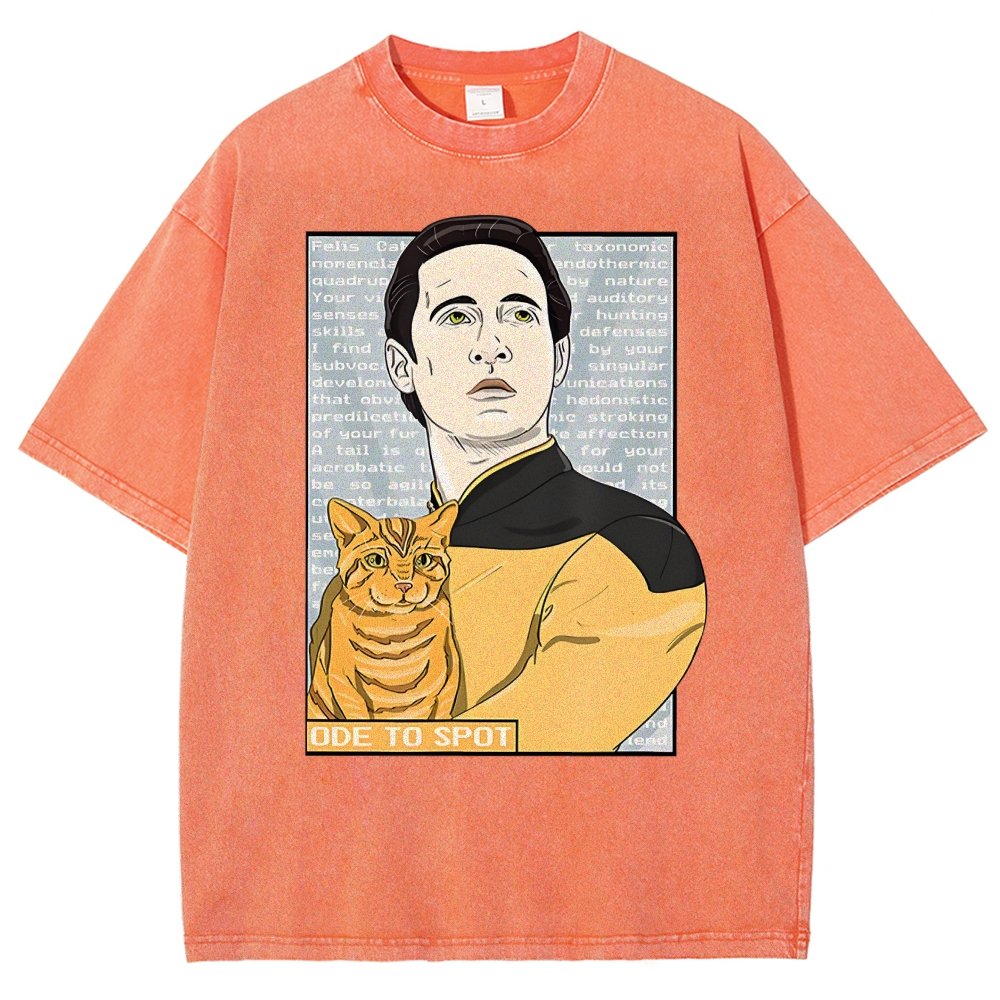 Date Ode To Spot Cat Vintage Distressed T-shirt