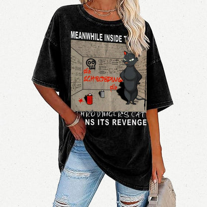 Inside The Box：Schrödingers Cat Plans Its Revenge Vintage Distressed T-shirt