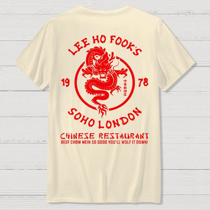 Lee Ho Fooks Chinese Restaurant Back Printing Geek T-Shirt
