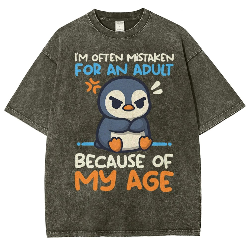 Penguin Often Mistaken For An Adult Vintage Distressed T-shirt