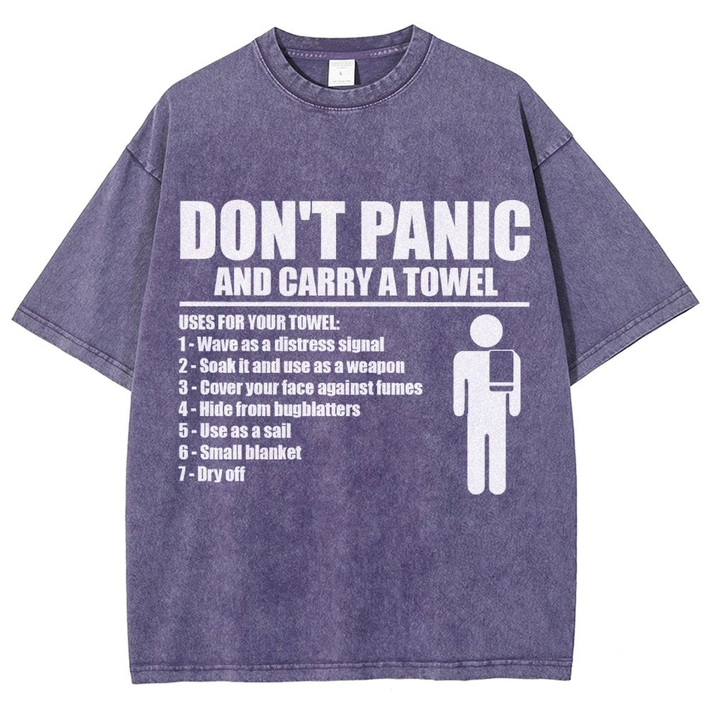 Don't Panic Vintage Distressed T-shirt