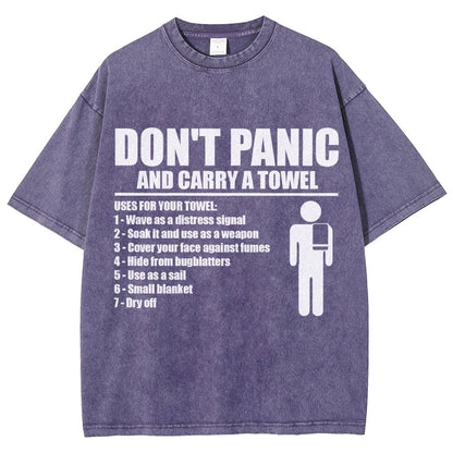 Don't Panic Vintage Distressed T-shirt