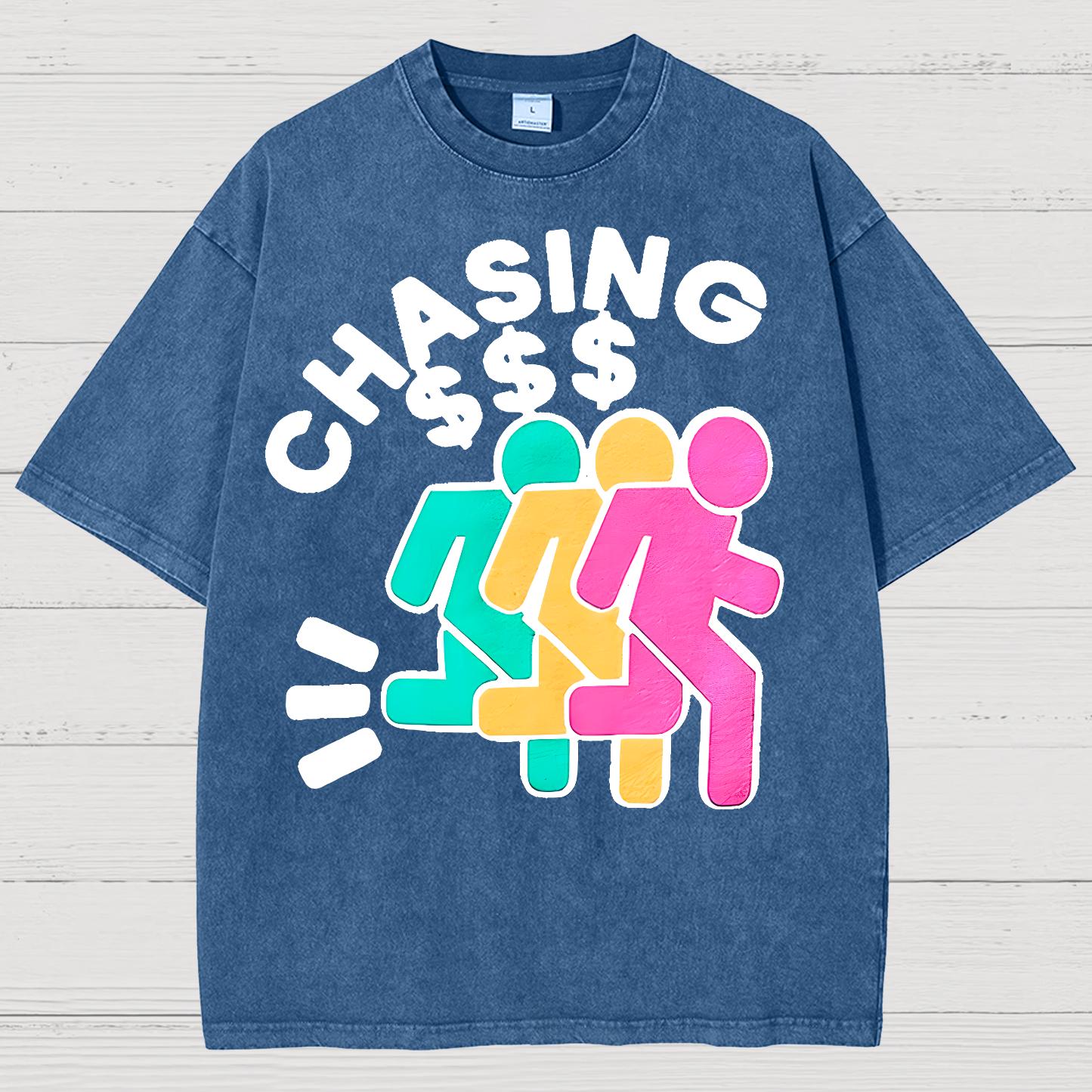 Chasing Money Sarcasm Vintage Distressed T-shirt