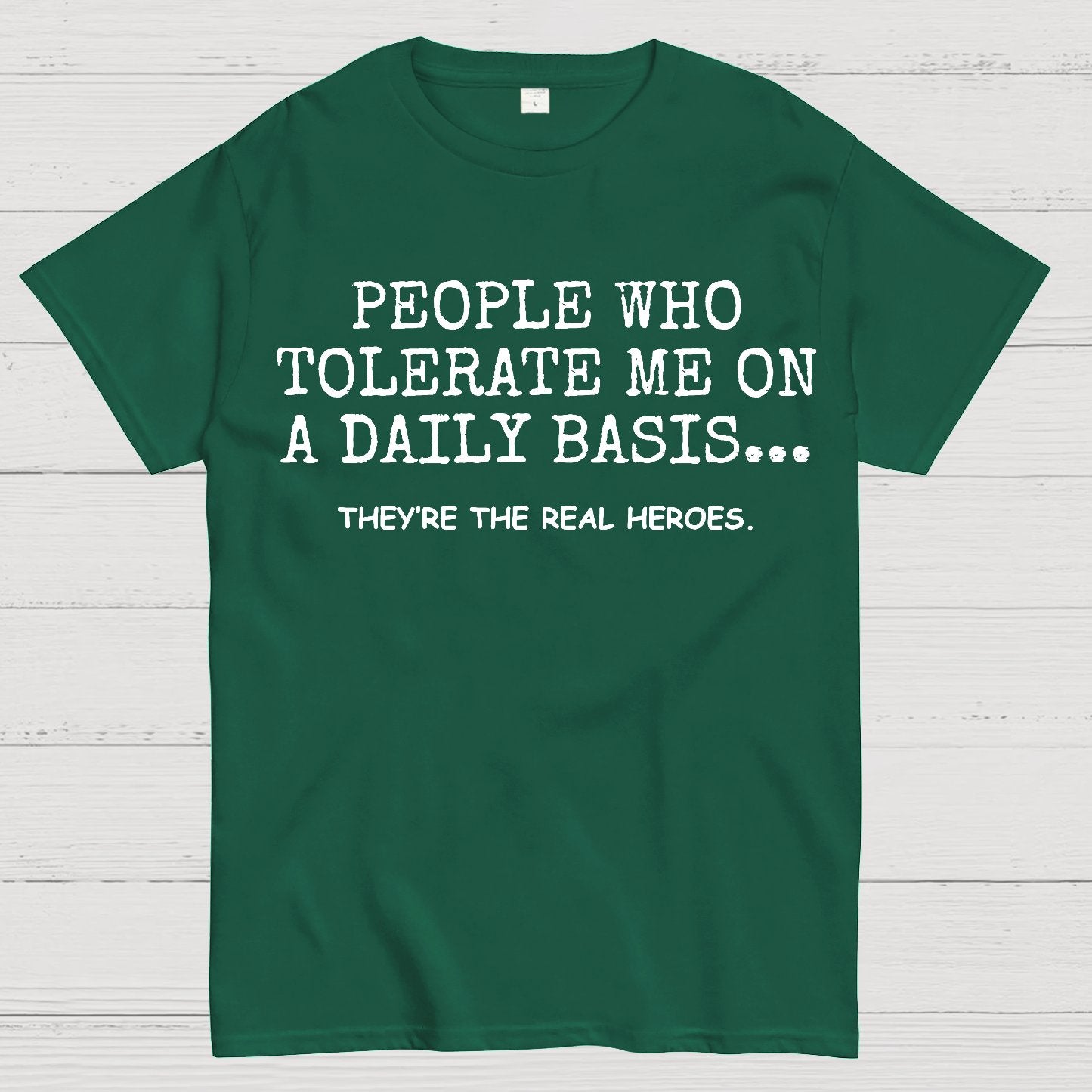 People Who Tolerate Me On A Daily Basis Sarcastic Graphic Novelty Geek T-Shirt