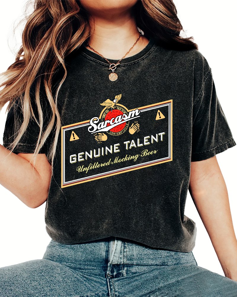 Sarcasm Genuine Talent Vintage Distressed T-shirt