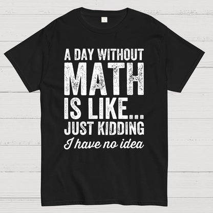 A Day Without Math Is Like Just Kidding I Have No Idea.Geek T-Shirt